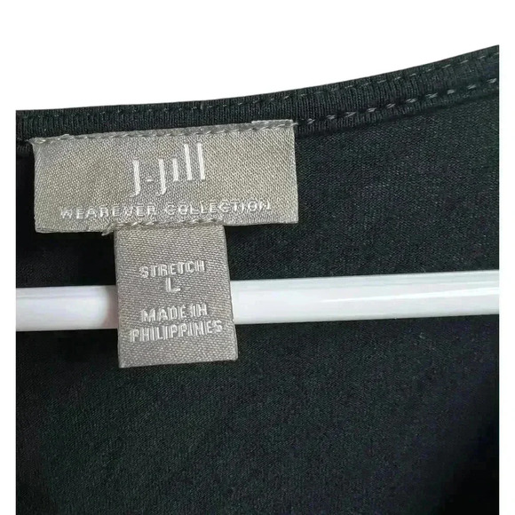 J.Jill Wearever Collection Jacket Blazer Black Stretch Large One Button - Picture 2 of 7